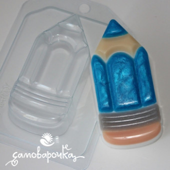 Карандаш, форма для мыла пластиковая