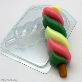 Мороженое - Спиральное, форма для мыла пластиковая