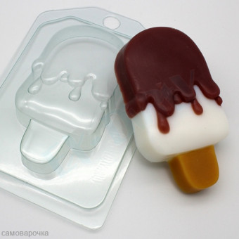 Мороженое - Эскимо в глазури, форма для мыла пластиковая