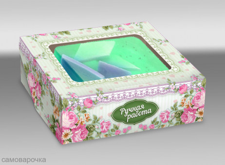Коробка для мыла Пионы № 10 10х8х3см
