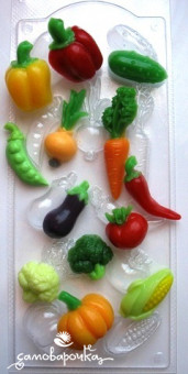 Овощное ассорти форма для мыла пластиковая