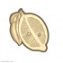 Лимон с листиком форма пластиковая