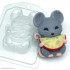 Мышь с полукруглым сыром пластиковая форма для мыла
