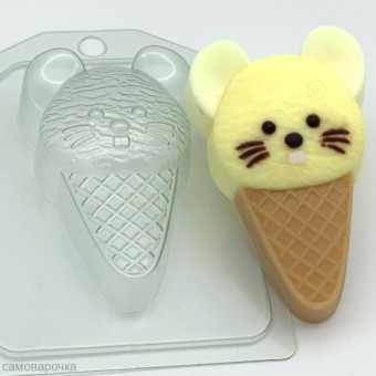 Мороженное Мышка пластиковая форма для мыла