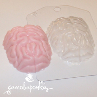 Мозг, форма для мыла пластиковая