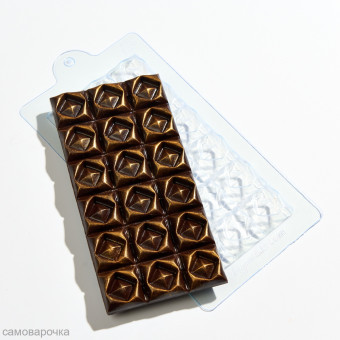 Шоколад Квадратики форма пластиковая