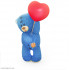 Медвежонок стоит с шариком сердечком (2 половинки), форма 3D для мыла пластиковая