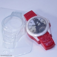 Часы наручные - Кожаный браслет, форма для мыла пластиковая